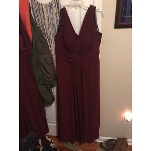 Maroon Bridesmaid Dress
